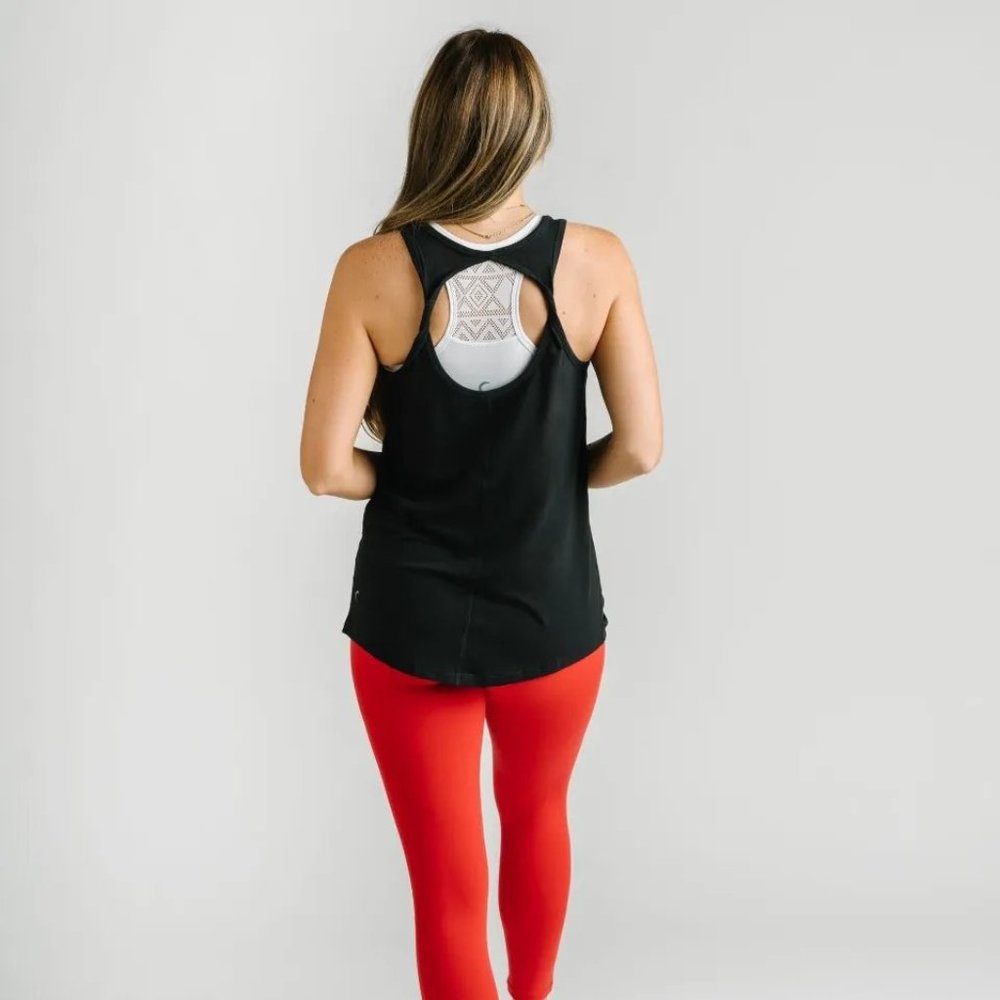ZYIA Black Twist Tank Size S